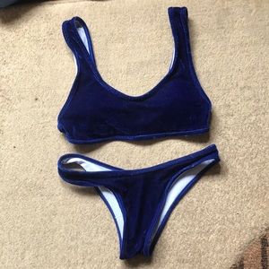 blue velvet bikini
